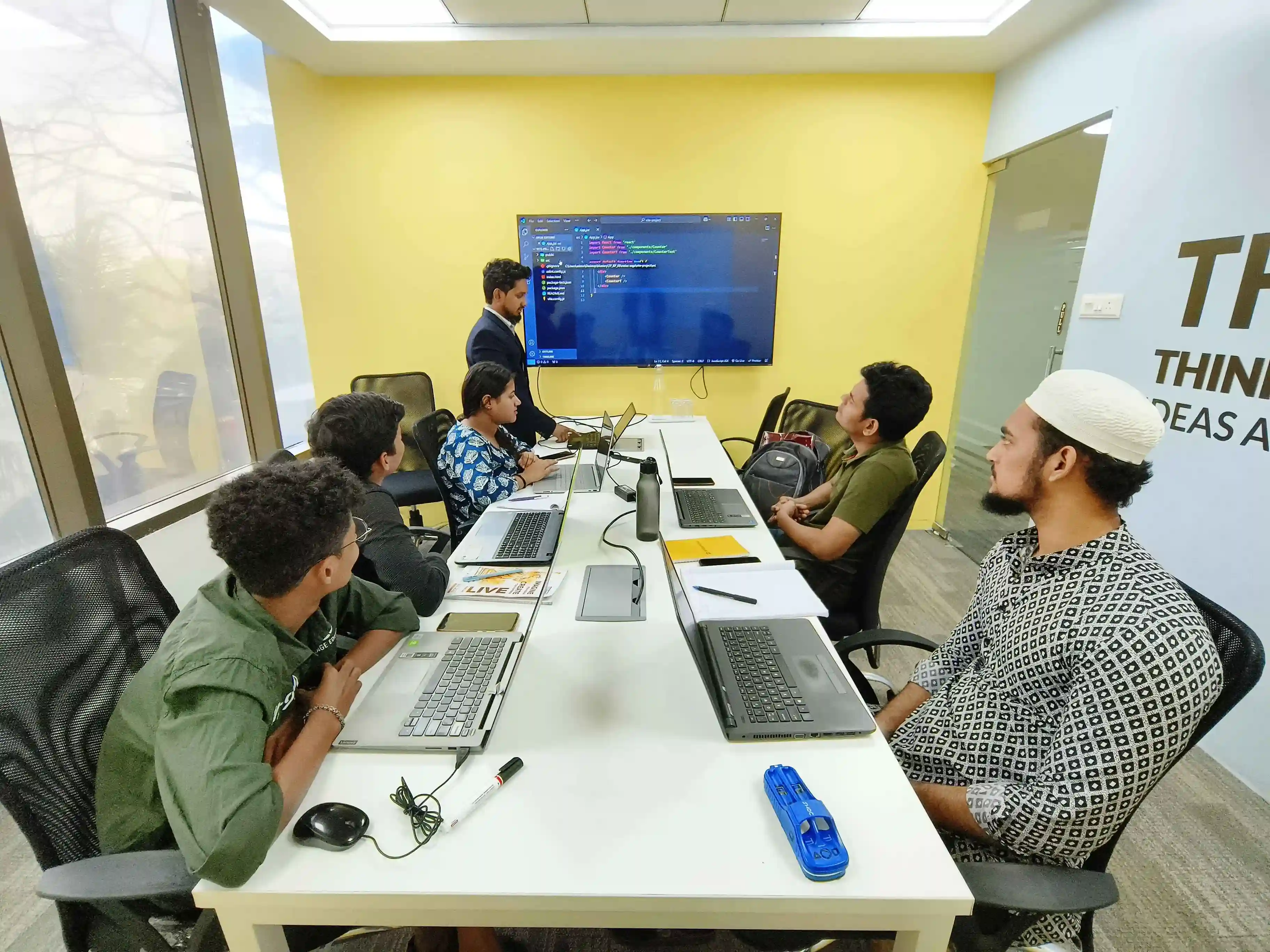 IT professional analyzing data